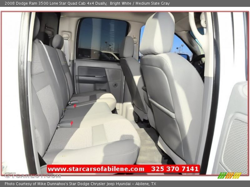 Bright White / Medium Slate Gray 2008 Dodge Ram 3500 Lone Star Quad Cab 4x4 Dually
