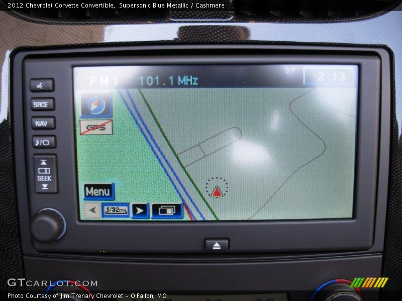Navigation of 2012 Corvette Convertible
