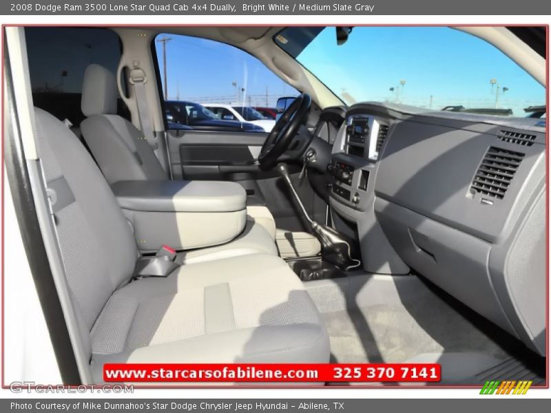 Bright White / Medium Slate Gray 2008 Dodge Ram 3500 Lone Star Quad Cab 4x4 Dually