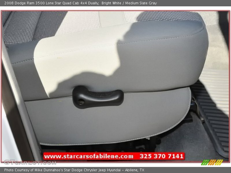 Bright White / Medium Slate Gray 2008 Dodge Ram 3500 Lone Star Quad Cab 4x4 Dually
