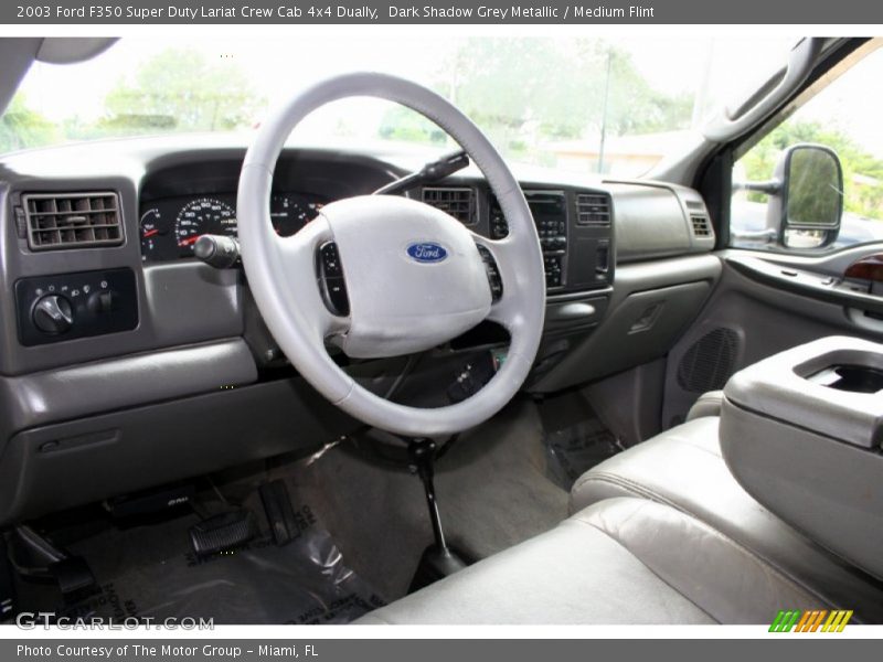 Dark Shadow Grey Metallic / Medium Flint 2003 Ford F350 Super Duty Lariat Crew Cab 4x4 Dually