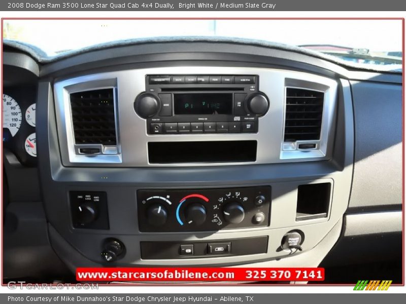 Bright White / Medium Slate Gray 2008 Dodge Ram 3500 Lone Star Quad Cab 4x4 Dually