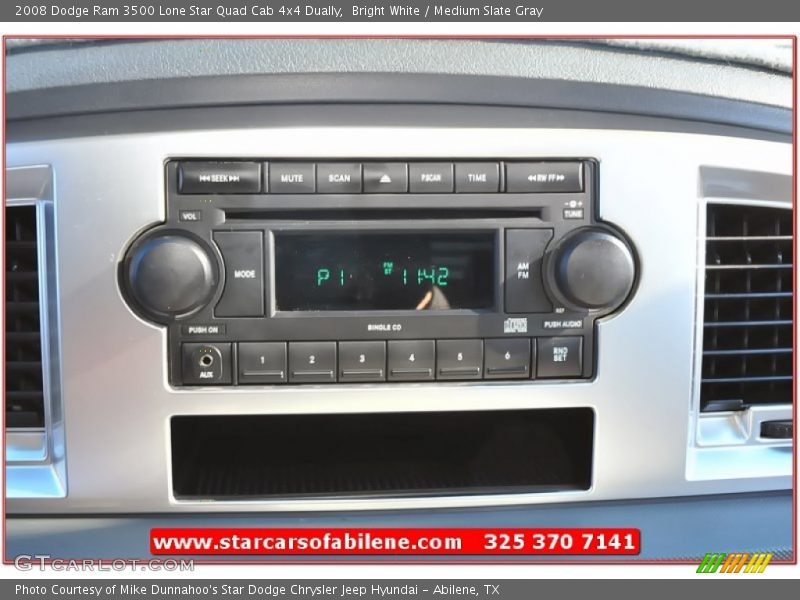 Bright White / Medium Slate Gray 2008 Dodge Ram 3500 Lone Star Quad Cab 4x4 Dually