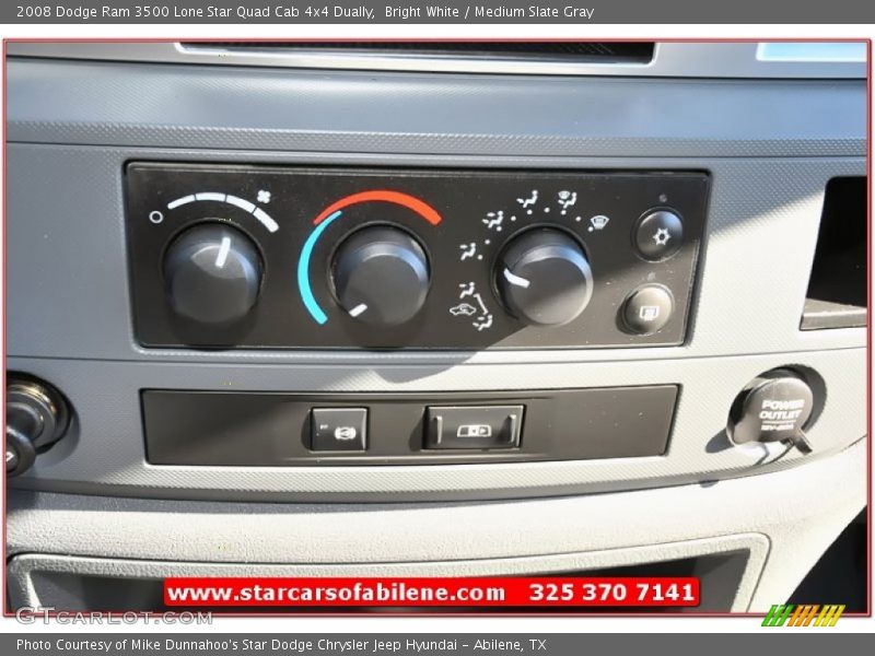Bright White / Medium Slate Gray 2008 Dodge Ram 3500 Lone Star Quad Cab 4x4 Dually