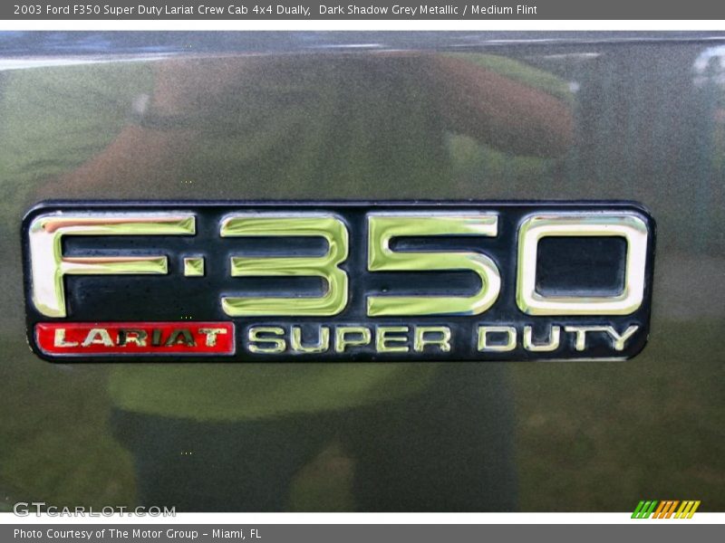 Dark Shadow Grey Metallic / Medium Flint 2003 Ford F350 Super Duty Lariat Crew Cab 4x4 Dually