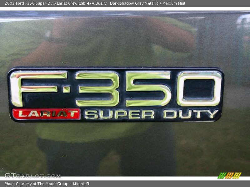 Dark Shadow Grey Metallic / Medium Flint 2003 Ford F350 Super Duty Lariat Crew Cab 4x4 Dually
