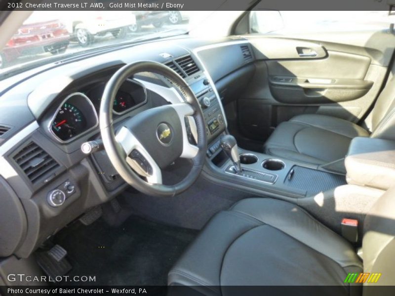 Gold Mist Metallic / Ebony 2012 Chevrolet Traverse LT AWD
