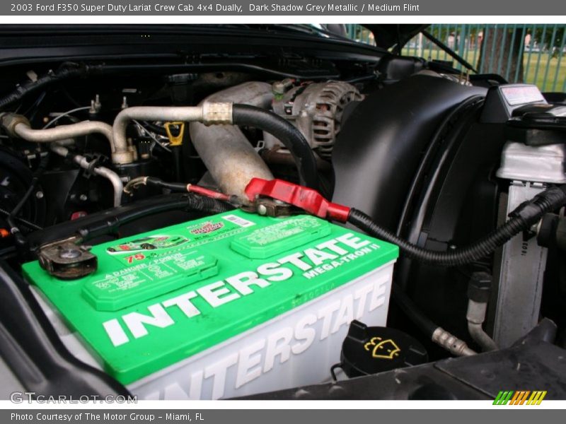 Dark Shadow Grey Metallic / Medium Flint 2003 Ford F350 Super Duty Lariat Crew Cab 4x4 Dually