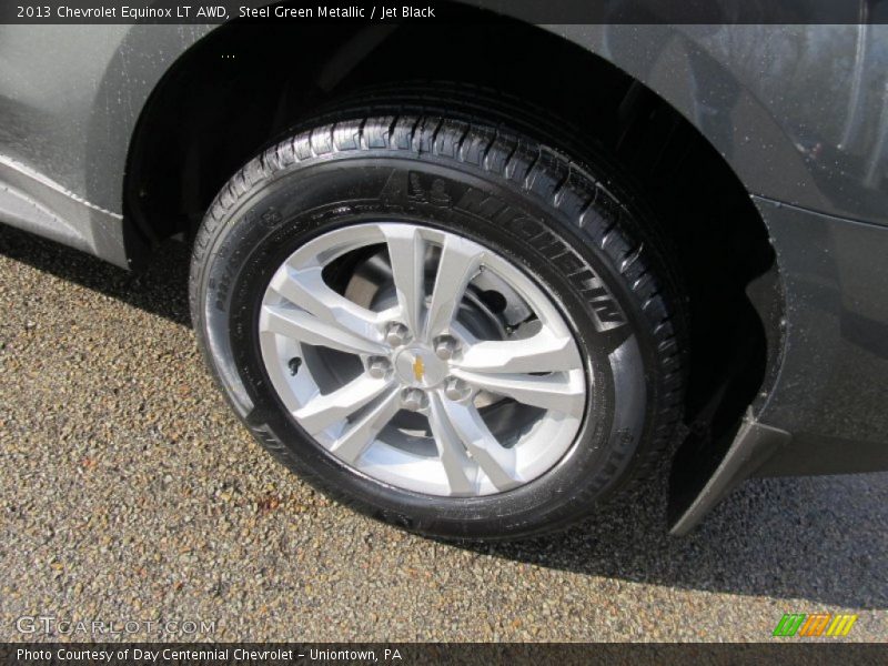 Steel Green Metallic / Jet Black 2013 Chevrolet Equinox LT AWD