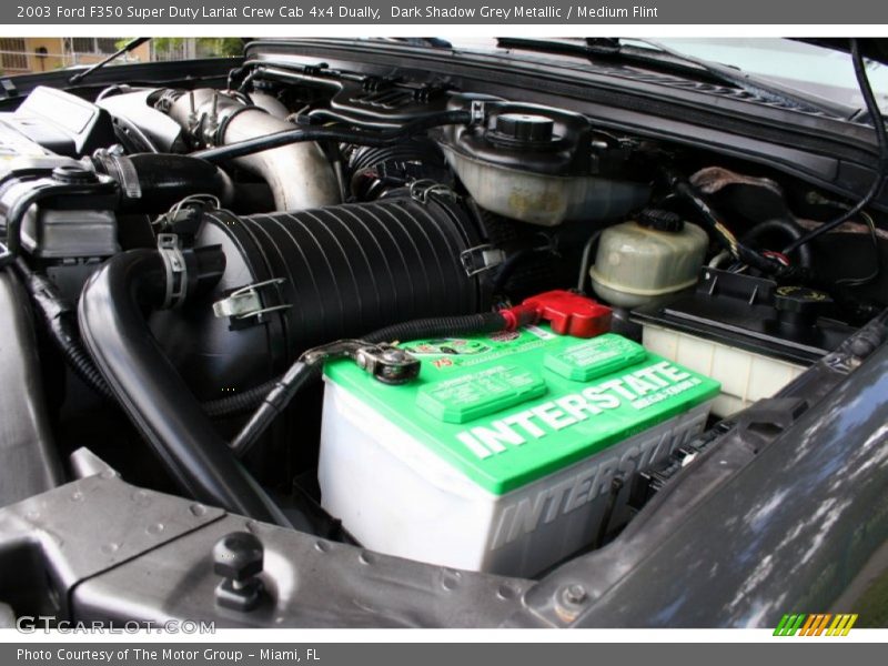 Dark Shadow Grey Metallic / Medium Flint 2003 Ford F350 Super Duty Lariat Crew Cab 4x4 Dually