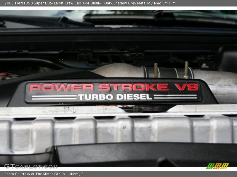 Dark Shadow Grey Metallic / Medium Flint 2003 Ford F350 Super Duty Lariat Crew Cab 4x4 Dually