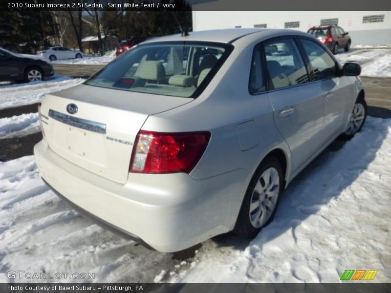 Satin White Pearl / Ivory 2010 Subaru Impreza 2.5i Sedan