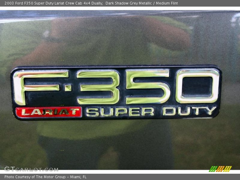 Dark Shadow Grey Metallic / Medium Flint 2003 Ford F350 Super Duty Lariat Crew Cab 4x4 Dually