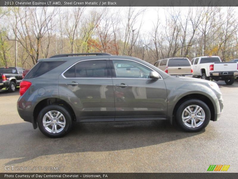 Steel Green Metallic / Jet Black 2013 Chevrolet Equinox LT AWD
