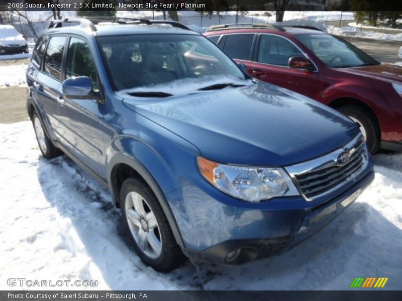 Newport Blue Pearl / Platinum 2009 Subaru Forester 2.5 X Limited