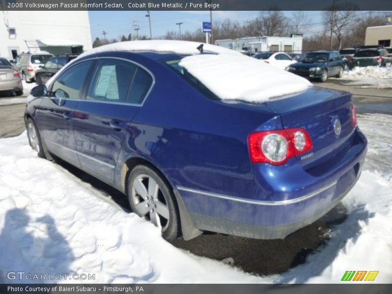 Cobalt Blue Metallic / Pure Beige 2008 Volkswagen Passat Komfort Sedan