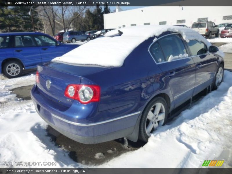 Cobalt Blue Metallic / Pure Beige 2008 Volkswagen Passat Komfort Sedan