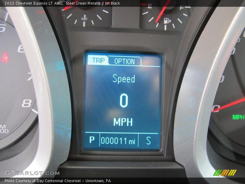 Steel Green Metallic / Jet Black 2013 Chevrolet Equinox LT AWD