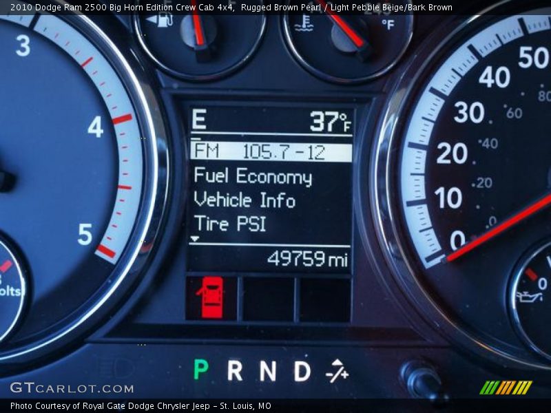Rugged Brown Pearl / Light Pebble Beige/Bark Brown 2010 Dodge Ram 2500 Big Horn Edition Crew Cab 4x4