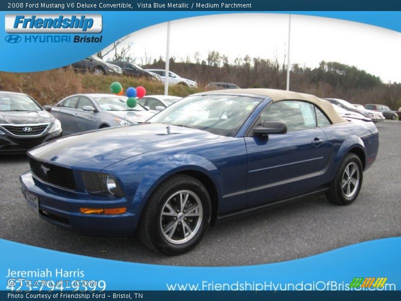 Vista Blue Metallic / Medium Parchment 2008 Ford Mustang V6 Deluxe Convertible