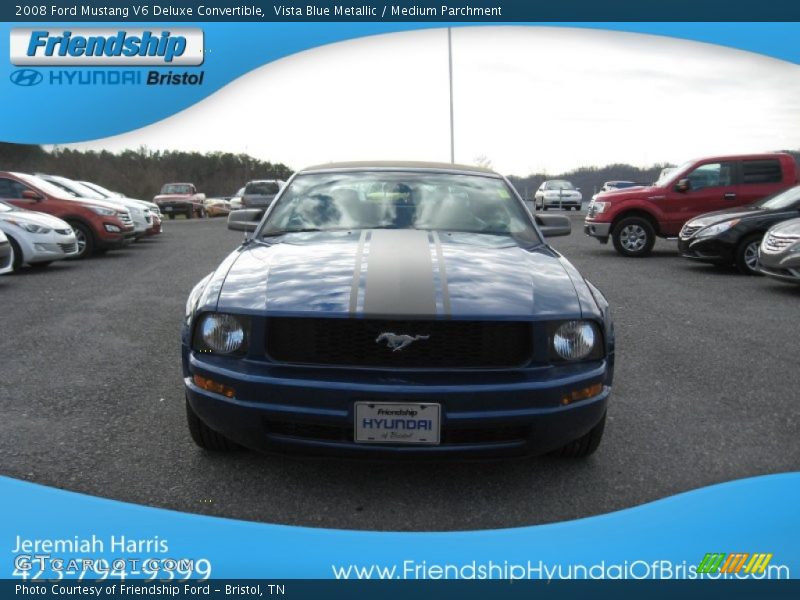 Vista Blue Metallic / Medium Parchment 2008 Ford Mustang V6 Deluxe Convertible