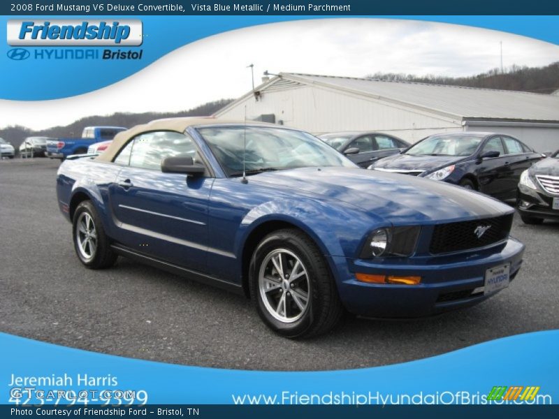 Vista Blue Metallic / Medium Parchment 2008 Ford Mustang V6 Deluxe Convertible