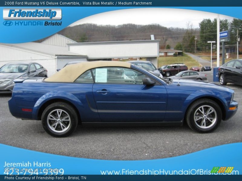 Vista Blue Metallic / Medium Parchment 2008 Ford Mustang V6 Deluxe Convertible