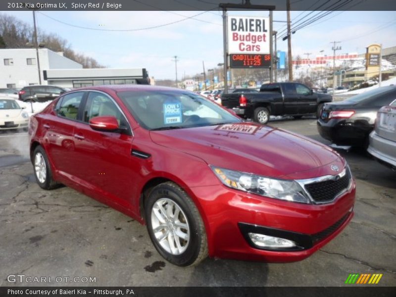 Spicy Red / Beige 2012 Kia Optima LX