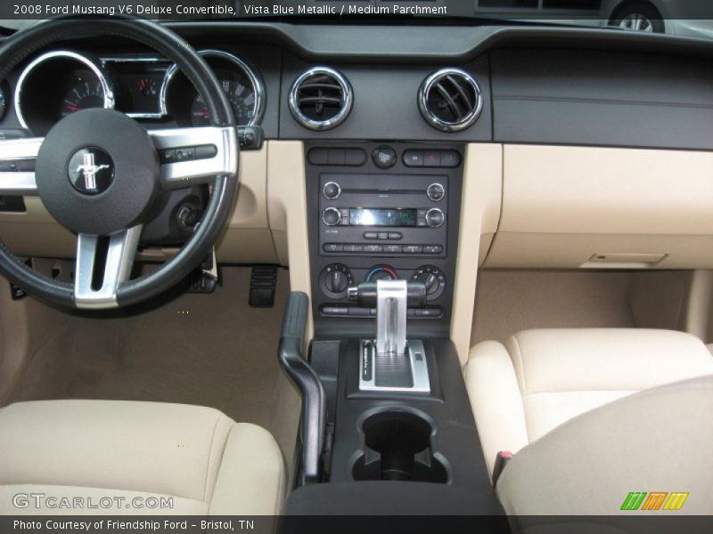 Vista Blue Metallic / Medium Parchment 2008 Ford Mustang V6 Deluxe Convertible