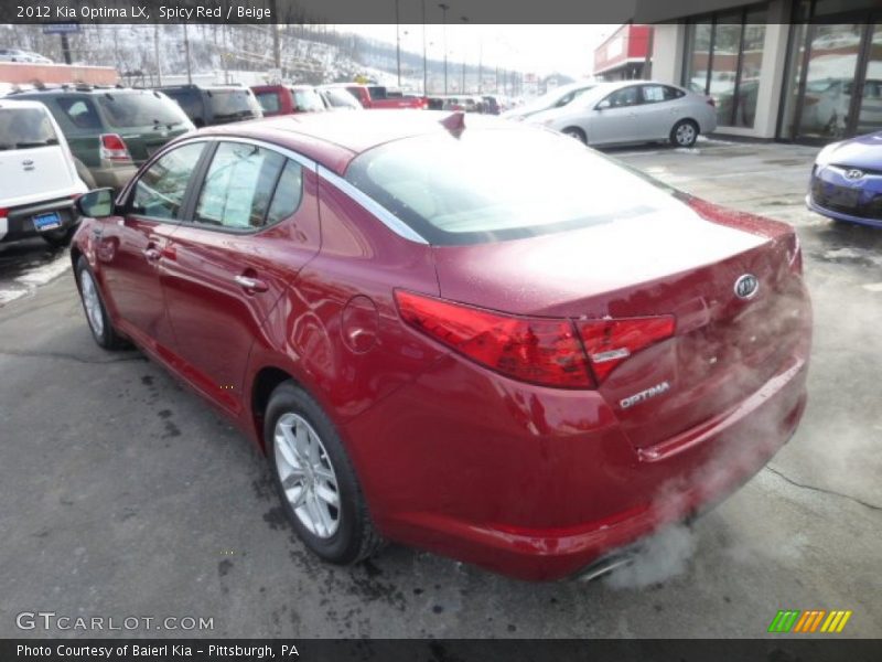 Spicy Red / Beige 2012 Kia Optima LX