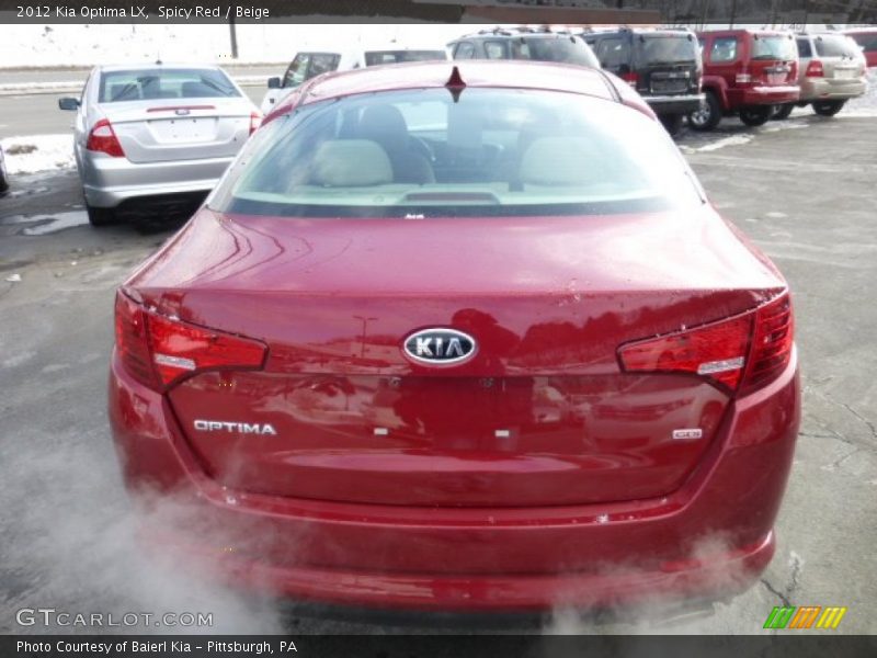 Spicy Red / Beige 2012 Kia Optima LX