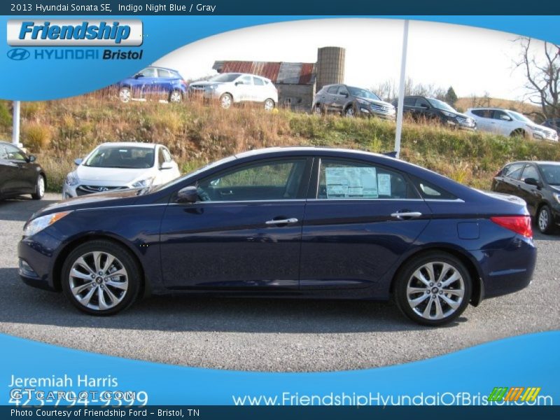 Indigo Night Blue / Gray 2013 Hyundai Sonata SE