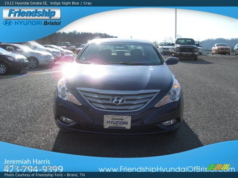 Indigo Night Blue / Gray 2013 Hyundai Sonata SE