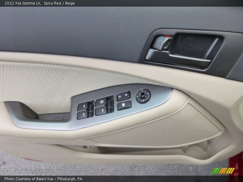 Spicy Red / Beige 2012 Kia Optima LX