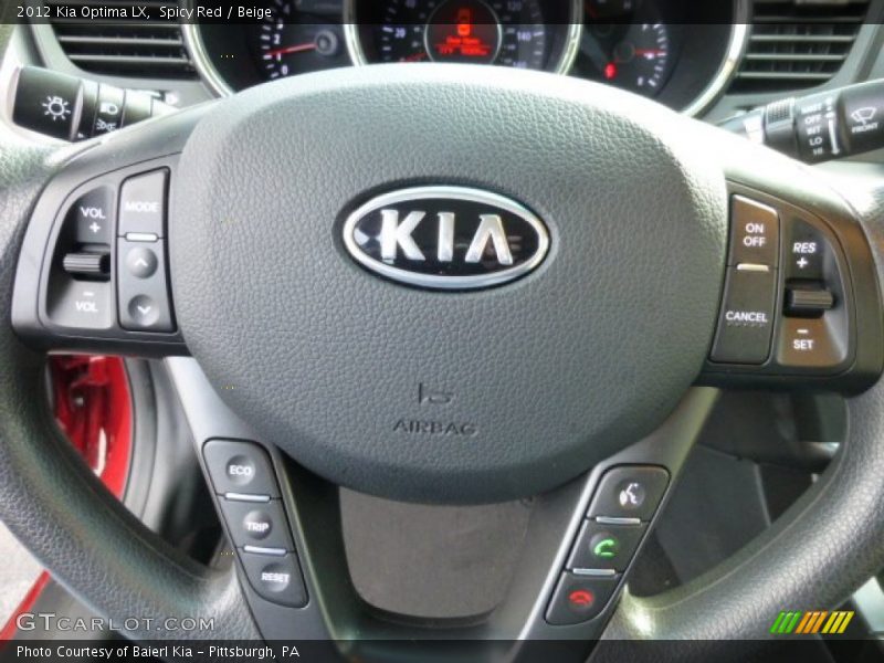 Spicy Red / Beige 2012 Kia Optima LX