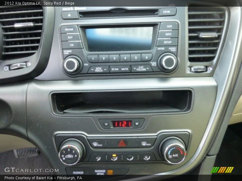 Spicy Red / Beige 2012 Kia Optima LX