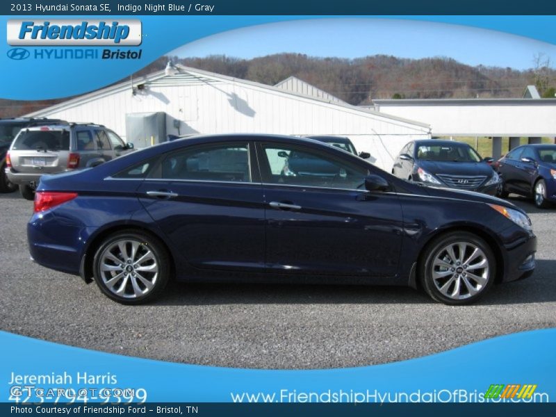 Indigo Night Blue / Gray 2013 Hyundai Sonata SE