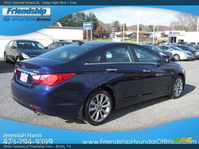 Indigo Night Blue / Gray 2013 Hyundai Sonata SE
