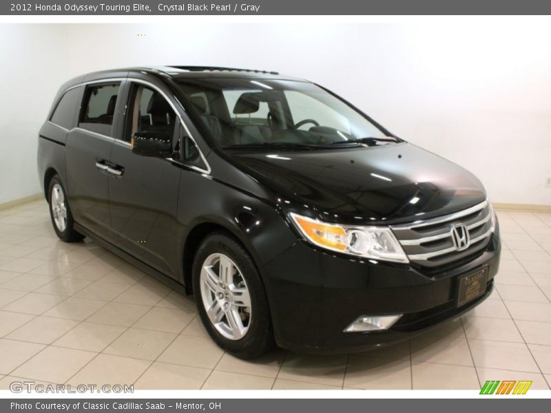 Crystal Black Pearl / Gray 2012 Honda Odyssey Touring Elite