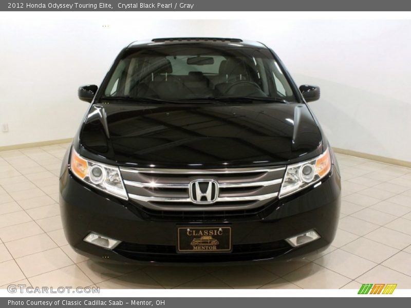 Crystal Black Pearl / Gray 2012 Honda Odyssey Touring Elite