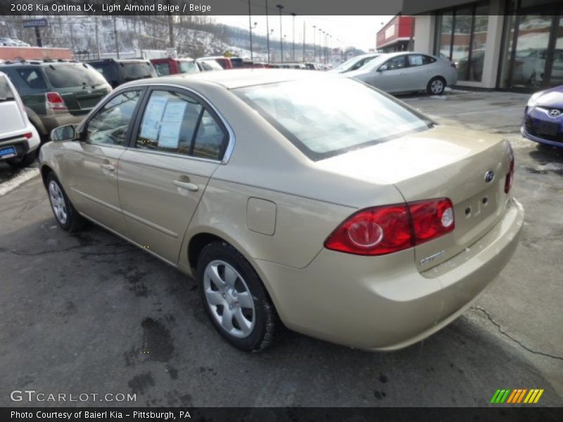 Light Almond Beige / Beige 2008 Kia Optima LX