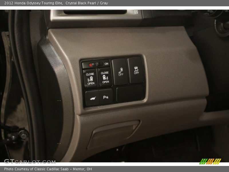 Crystal Black Pearl / Gray 2012 Honda Odyssey Touring Elite