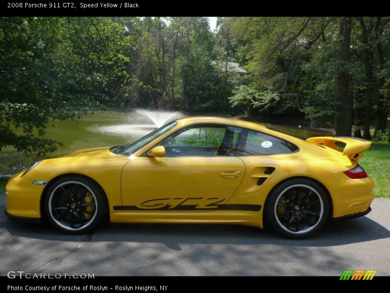 Speed Yellow / Black 2008 Porsche 911 GT2