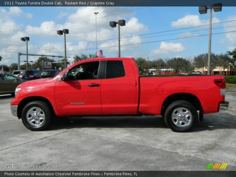 Radiant Red / Graphite Gray 2011 Toyota Tundra Double Cab