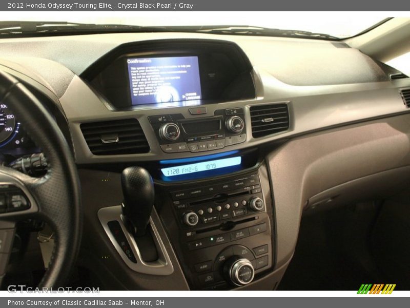 Crystal Black Pearl / Gray 2012 Honda Odyssey Touring Elite