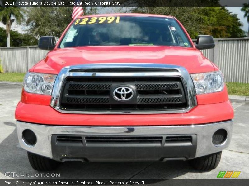 Radiant Red / Graphite Gray 2011 Toyota Tundra Double Cab
