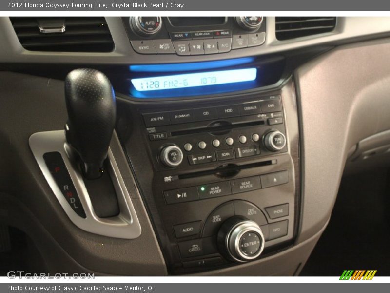 Crystal Black Pearl / Gray 2012 Honda Odyssey Touring Elite