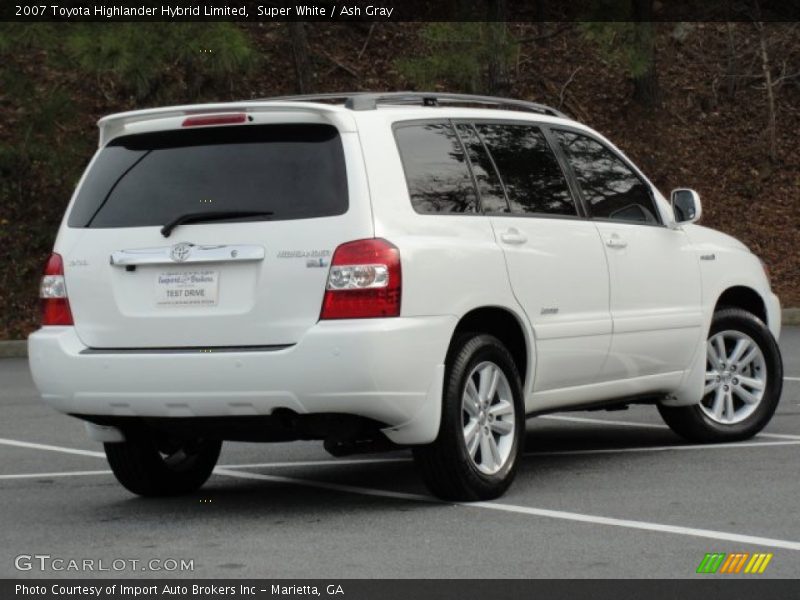 Super White / Ash Gray 2007 Toyota Highlander Hybrid Limited