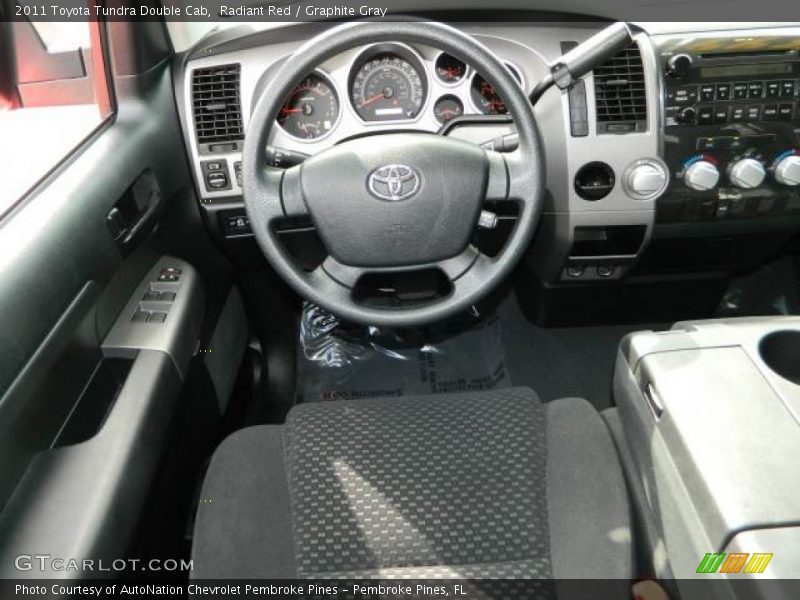 Radiant Red / Graphite Gray 2011 Toyota Tundra Double Cab