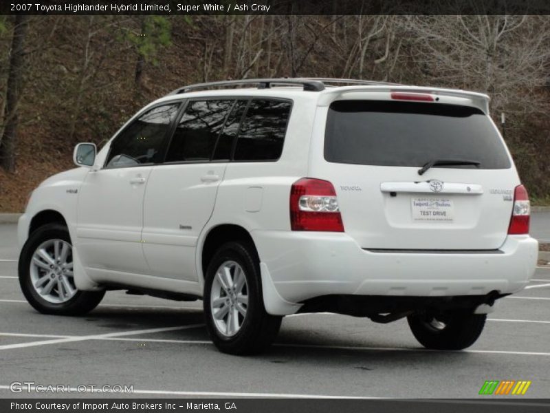 Super White / Ash Gray 2007 Toyota Highlander Hybrid Limited